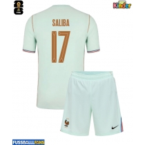 Frankreich William Saliba #17 Auswärts Trikotsatz Kinder WM 2026 Kurzarm (+ Kurze Hosen)